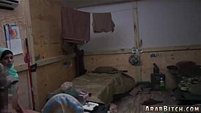 arab teen petite enlists army guy for hardcore first time pussy pounding