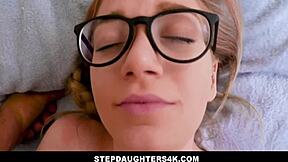 Skinny Blonde Stepdaughter Fucks Before Class POV