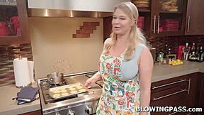 Stepmom Deepthroats Gags Stepson Monster Cock Ball Lick Tittyfuck