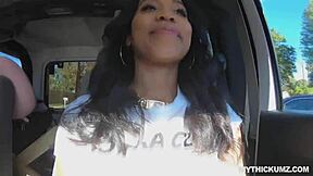 busty curvy black teen pounded hard by monster cock at public laundromat 💦🍫🔥