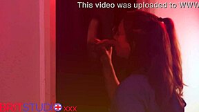 nurse greene deepthroats cum covered gloryhole cock in lingerie stockings