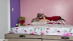 caught friend's sister flashing dirty lingerie in room