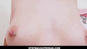Skinny Blonde Stepdaughter Fucks Before Class POV