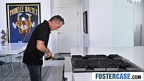 Nerdy Stepdaughter's Stealing Lesson: Daddy's Hard Punishment!