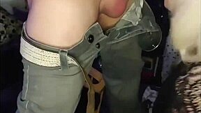 HOT BLONDE EATS ASS WICKED BLOWJOB SKIRT STOCKINGS!