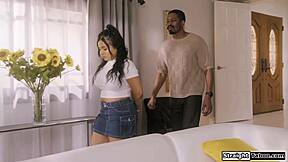 Teen neighbor sucks my massive BBC deep no matter what