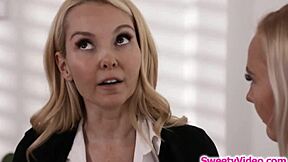 Blonde Milf Facesits Busty Teen Babe