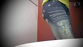 Nurse Miranda pees hidden cam during home visit intimate outdoor