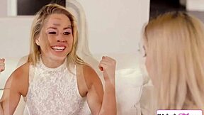 Teen shares sugarmommy with bff in lesbian threesome