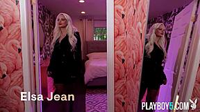 elsa jean rips clothes off her big ass petite body!