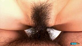 nerdy asian teen with glasses squirts riding cock like a pro!