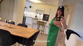 Facefucking Big Ass Barista Luna Doll Deepthroat Pussy Lick Rough Garage Sex