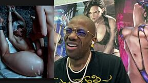 Thicc transgender 2b with big breasts fucks 9s tight ass until creampie explosion