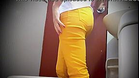 Nurse Miranda pees hidden cam during home visit intimate outdoor