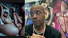 Thicc transgender 2b with big breasts fucks 9s tight ass until creampie explosion