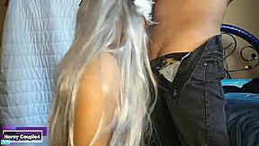 Chupando la verga de mi novio con mis tetotas naturales latina casera