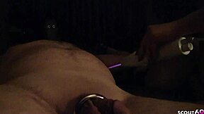 mature milf teaches redhead teen femdom bdsm HANDJOB cum eating 😈🔥💦