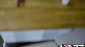 Busty Stepmom Blowjobs Fucks Stepson Monster Cock Kitchen Pound