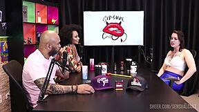 Melissa Leal trans red sheer compilation fun