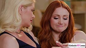 Milf licks stepdaughter's hairy armpit before diving into her pussy