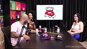 Melissa Leal trans red sheer compilation fun