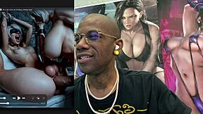 Thicc transgender 2b with big breasts fucks 9s tight ass until creampie explosion