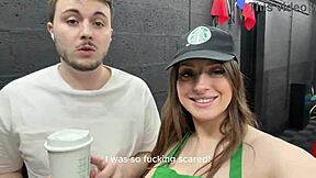 Facefucking Big Ass Barista Luna Doll Deepthroat Pussy Lick Rough Garage Sex
