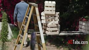 her intentional seduction lures the young guy while her husband watches unaware