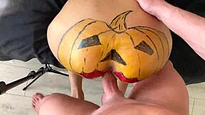 stepmom's wild halloween fuck