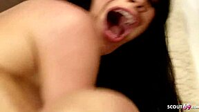 Anorexic college coed picked up fucked sloppy by old guy