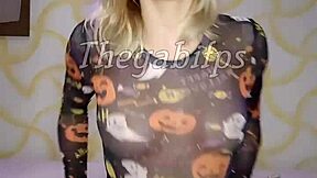 halloween's over but blonde thegabifps still teases in costume