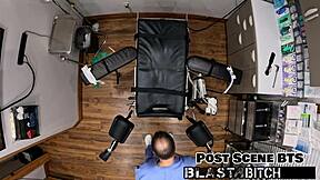 petite aria nicole spreads legs in latex gloves for close-up missionary fuck and creampie pov