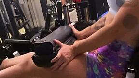 taticoelhotati flaunts tight shorts ass during public gym workout tease