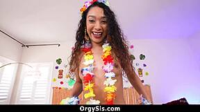 college slut stepbro orgy she rides doggystyle bends over for the group