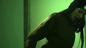 Winter Snow Teases Tanned Brunette's Big Ass Outdoor Flashing Adventure