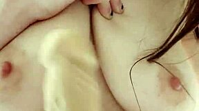 playing alone with my huge dildo in the bedroom tonight