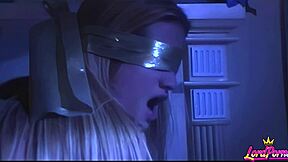 A Passionate Pursuit: Blonde Babe Jessica Drake Blindfolded Doggystyle Riding Big Cock Muff Diving