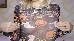 halloween's over but blonde thegabifps still teases in costume