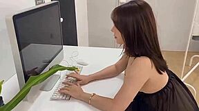 Korean babe spends sexy day swapping clothes in her room