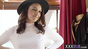 Does this small black teen's hands feel good on milf's big ass?