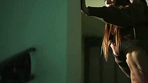 Winter Snow Teases Tanned Brunette's Big Ass Outdoor Flashing Adventure