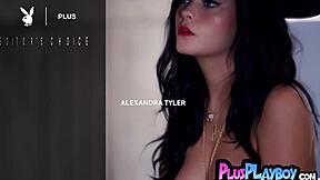 Big tits milf models pose naked in leather lingerie for Playboy