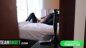 Teen Newbie Strokes Monster Cock in Hardcore Interracial POV Cumshot