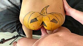 stepmom's wild halloween fuck