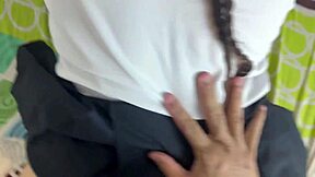 Pervy stepdad fills schoolgirl big ass stepdaughter's pussy with cum 😈💦