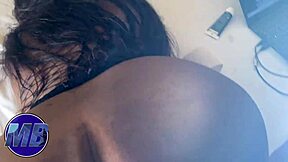 curvy ebony begs big black cock to gap her fat pussy doggystyle lingerie