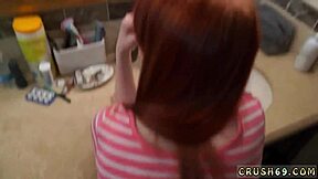 Redhead Nerd Teen Begs Daddy to Fuck Her Hardcore POV Taboo Style