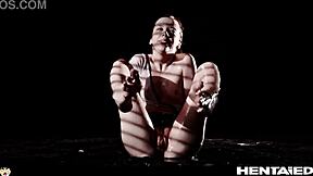 Petite horny 18+ teen lays alien eggs via monster cock creampie birth