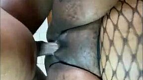 curvy ebony begs big black cock to gap her fat pussy doggystyle lingerie