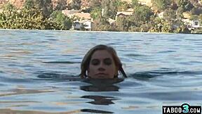 blonde teen niki snow begs bbc stepdad for poolside interracial pounding!